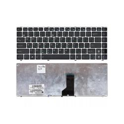 клавиатура для ноутбука asus ul30 k42 черная с серебристой рамкой