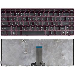 клавиатура для ноутбука lenovo ideapad v370 черная с красной рамкой