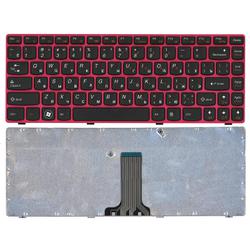 клавиатура для ноутбука lenovo ideapad z470 g470ah g470gh z370 черная с красной рамкой
