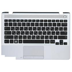 клавиатура для ноутбука samsung np300u1a np305u1a 300u1a 305u1a черная топ-панель серебристая