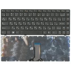 клавиатура для ноутбука lenovo g470 черная с черной рамкой