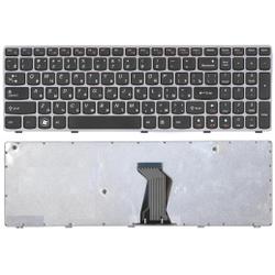 клавиатура для ноутбука lenovo ideapad b570 b580 v570 z570 z575 b590 черная с серой рамкой