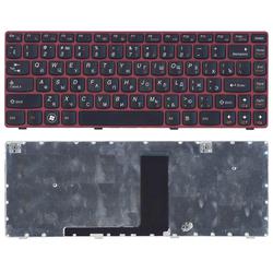 клавиатура для ноутбука lenovo v380 черная с красной рамкой