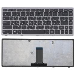 клавиатура для ноутбука lenovo flex 14 g400s черная с серой рамкой