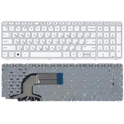 клавиатура для ноутбука hp pavilion 15-e белая с рамкой