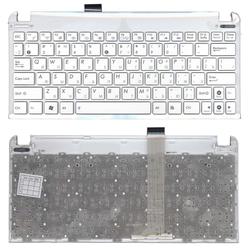 клавиатура для ноутбука asus eee pc 1015 белая с рамкой