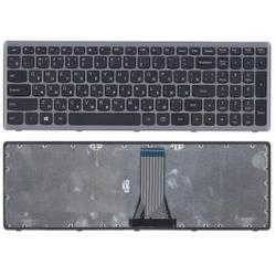 клавиатура для ноутбука lenovo g505s z510 s510 черная c серебристой рамкой