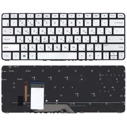 клавиатура для ноутбука hp spectre x360 13-4000 серебристая с подсветкой