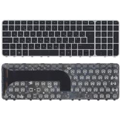 клавиатура для ноутбука hp pavilion m6-1000 envy m6-1100 m6-1200 черная с серой рамкой