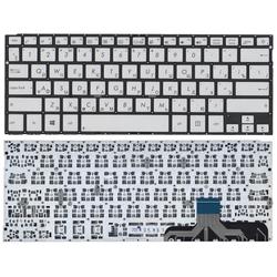 клавиатура для ноутбука asus zenbook ux301 серебристая без рамки с подсветкой