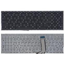 клавиатура для ноутбука asus x756 черная без рамки (горизонтальный enter)