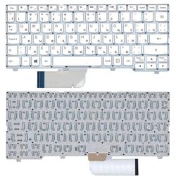 клавиатура для ноутбука lenovo ideapad 100s-11iby белая без рамки