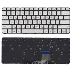 клавиатура для ноутбука hp spectre 13-3001ee 13-3001tu 13-3001xx серебристая с подсветкой