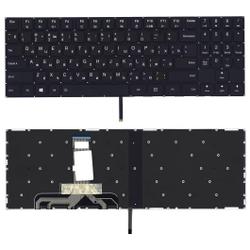клавиатура для ноутбука lenovo legion y520 y520-15ikb черная без рамки, белая подсветка