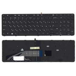 клавиатура для ноутбука hp zbook 15 g3 17 g3 черная с рамкой и подсветкой