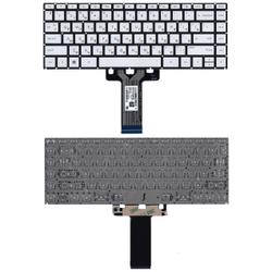 клавиатура для ноутбука hp 14-dk 14-ba серебристая с подсветкой