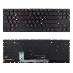 клавиатура для ноутбука hp omen 15-ek черная с красной подсветкой