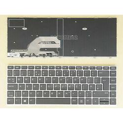 клавиатура для ноутбука hp probook 640 g4 черная с серой рамкой