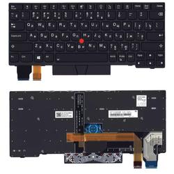 клавиатура для ноутбука lenovo x13, l13 gen 2, l13 yoga gen 2 черная с подсветкой и указателем
