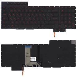 клавиатура для ноутбука asus rog g701 черная с красной подсветкой