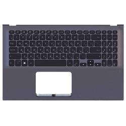 клавиатура для ноутбука asus x512 серая топ-панель с подсвтекой