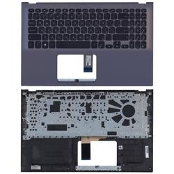 клавиатура для ноутбука asus x512 серая топ-панель