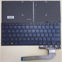 клавиатура для ноутбука asus ux370, ux370u, ux370ua, u370, q325u синяя, с подсветкой