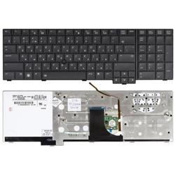 клавиатура для ноутбука hp elitebook 8740w черная, с джойстиком, с подсветкой