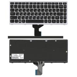 клавиатура для ноутбука lenovo ideapad z400 черная, рамка серая