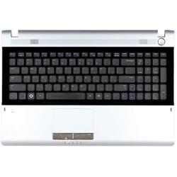 клавиатура для ноутбука samsung rv511, rv515, rv520 черная, верхняя панель в сборе