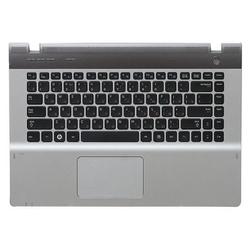 клавиатура для ноутбука samsung qx410 черная, верхняя панель в сборе